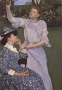 Mary Cassatt Junge Frauen beim Obstpflucken painting